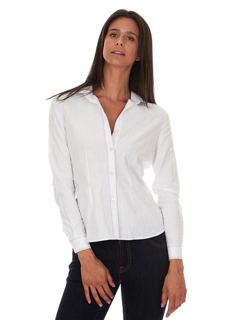 camicia fendi bianca donna|Camicie classiche da donna bianco .